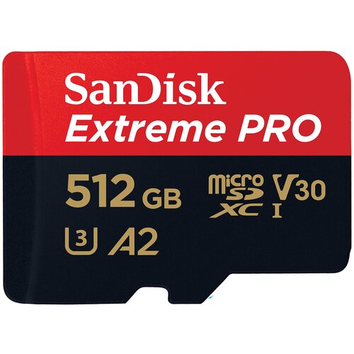 San Disk Extreme PRO microSDXC 512GB + SD Adapter do 200MB/s & 140MB/sA2 C10 V30 UHS-I U3 Cene