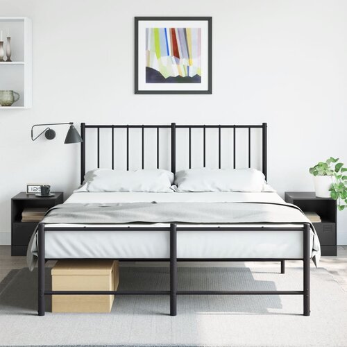 VidaXL Nočna omarica 2 kosa črna 34,5x39x44 cm jeklo Slike