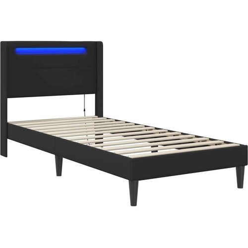  Okvir za krevet Crna 90 x 200 cm Umjetna koža - Crna 90 x 200 cm Slike