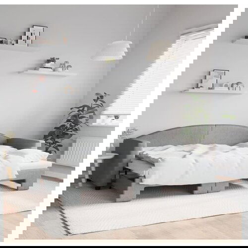 vidaXL Izvlečna dnevna postelja svetlo siva 80x200 cm blago Cene
