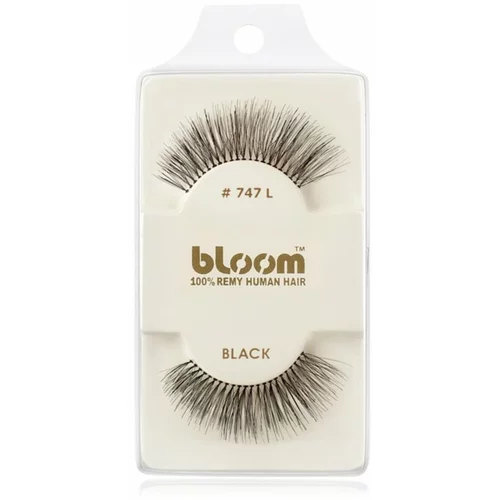 Bloom Natural lepilne trepalnice iz naravnih las No. 747L (Black) 1 cm