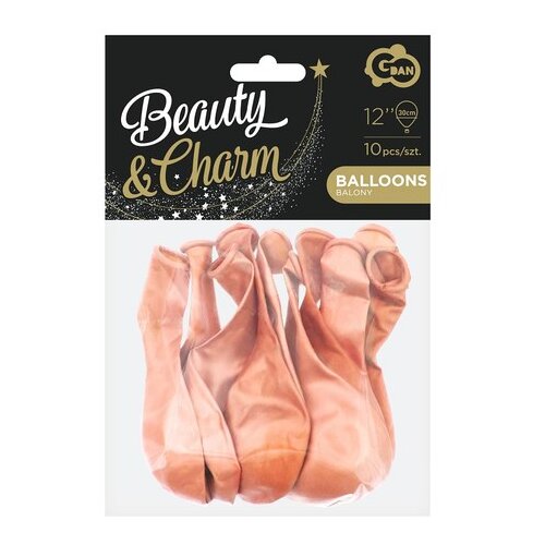 Beauty Charm Set 10 kovinsko roza balonov - 30 cm Cene