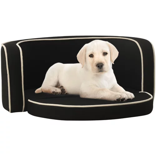 vidaXL Sklopiva sofa za pse crna 76 x 71 x 30 cm platno perivi jastuk