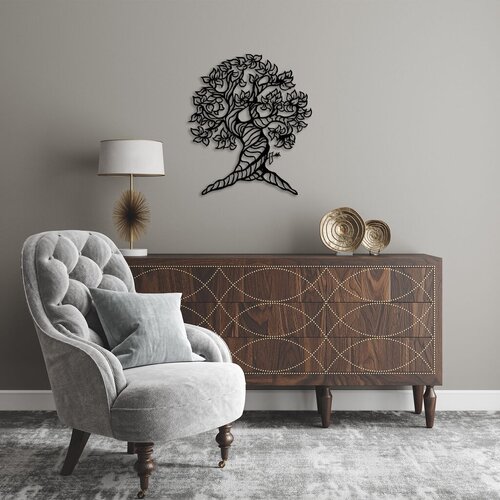 Wallity zidna dekoracija monumental tree - 275, 62 x 70 cm, crna Cene