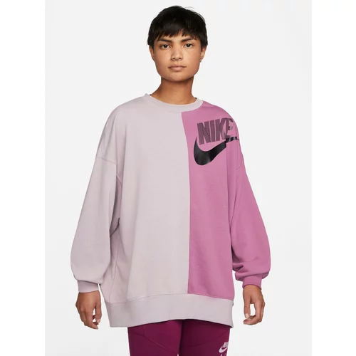 Nike NSW French Terry Fleece Over-Oversized Crew Dnc Crimson Bliss/ Pink Oxford