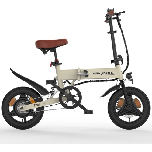 ESKUTE F200 14" mini zložljivo električno kolo 250 W motor 36 V 7,8 Ah baterija, bež, (5000008869) Cene