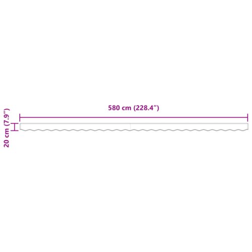 vidaXL Tende Valance za 6 m okvir Črna 5.8x0.2 m Cene