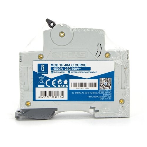 Aigostar Jednofazni magnetotermički prekidač 1P-40A-C 230-400V Slike