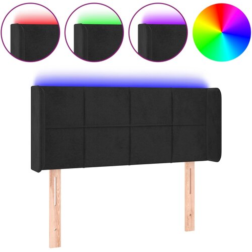 VidaXL LED posteljno vzglavje črno 103x16x78/88 cm žamet, (20794574) Slike