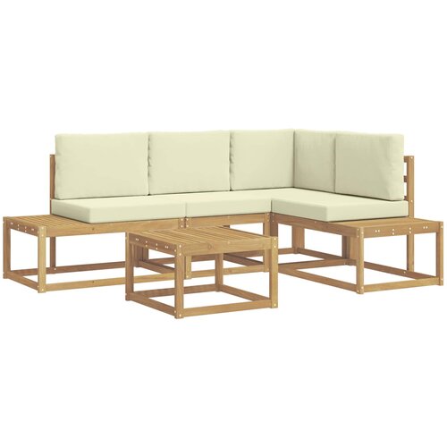  Set vanjskih sofa 4 Komad Bijela i krem Poliester Slike