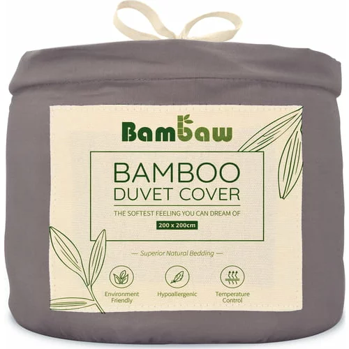 Bambaw prevleka za odejo iz bambusa 200x200 cm - dark grey