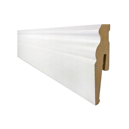Master Lajsna za parket MDF 15,5x80x2400mm Retro 501256 bijela Slike