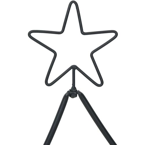 VidaXL božićna jelka s stalakom Crna 150 cm Čelik Slike