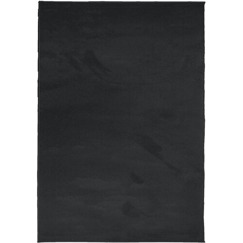  Tepih OVIEDO kratkih vlakana crni 140 x 200 cm Slike