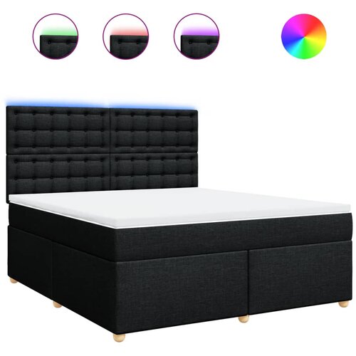 Maison Chic Box spring postelja - Vzmetna postelja z vzmetnico črna 180x200 cm blago SL23502, (21879910) Cene