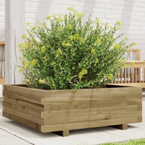 VidaXL Vrtno cvetlično korito 70x70x26,5 cm impregnirana borovina Slike