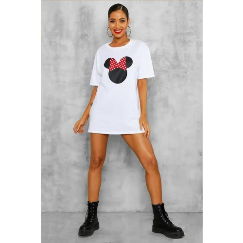 K&H TWENTY-ONE Women's White Unique Minie Mouse T-shirt