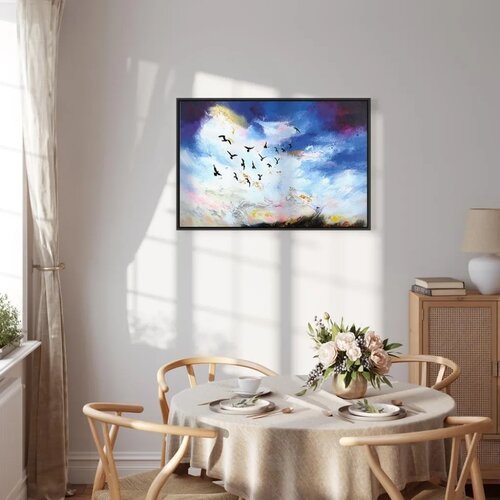  Slika - Autumn Is Coming (1 Part) Wide 90x60 U crnom drvenom okviru Slike