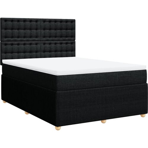 Maison Chic Box spring postelja - Vzmetna postelja z vzmetnico črna 160x200 cm blago SL24243, (21879377) Cene