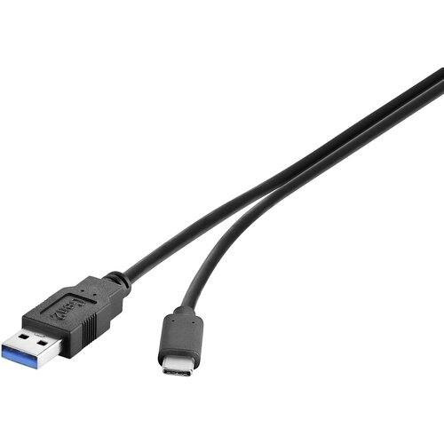 Renkforce USB 3.1 (gen. 2) [1x USB 3.2 gen. 2 vtiča A (USB 3.1) - 1x mo&scaron;ki konektor USB-C] 1.8 m črna pozlačeni konektorji USB kabel USB 3.2, (20415958) Cene