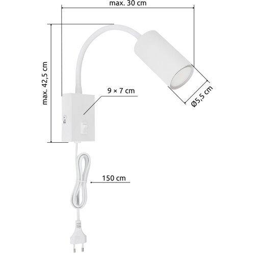 Globo 57911WW - fleksibilna zidna lampa robby 1xGU10/25W/230V bela Slike