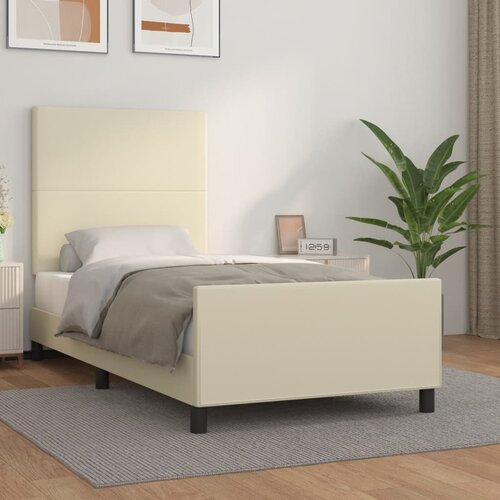  Okvir za krevet s uzglavljem krem 80 x 200 cm od umjetne kože Cijene