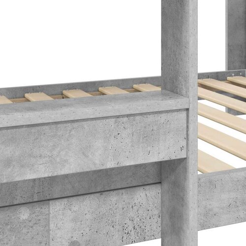  Krevet na kat za djecu s madracem Betonski sivi 100 x 190 cm Slike
