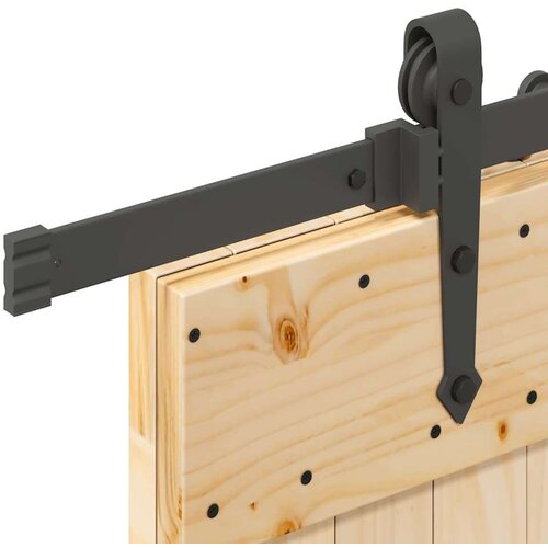 vidaXL Drsna vrata s kompletom vodil 95x210 cm trdna borovina Cene