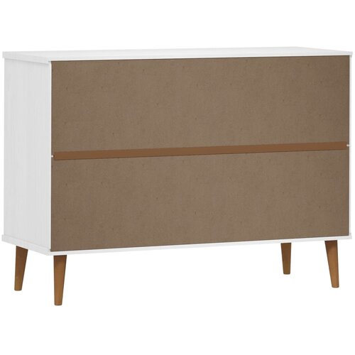 VidaXL Ladičar MOLDE bijeli 113x40x80 cm od masivne borovine Slike