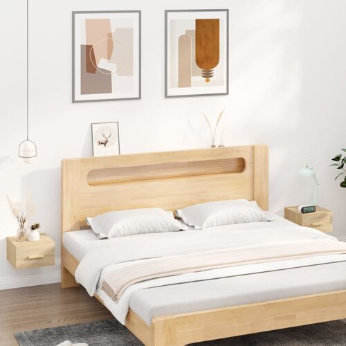 VidaXL Stenske nočne omarice 2 kosa sonoma hrast 35x35x20 cm Slike