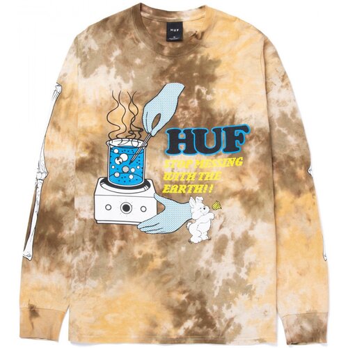 Huf T-shirt mess tiedye ls Smeđa Cijene
