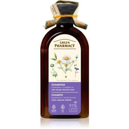 Green Pharmacy Chamomile &amp;amp; Linseed Oil Shampoo negovalni &amp;scaron;ampon za barvane lase 350 ml Slike