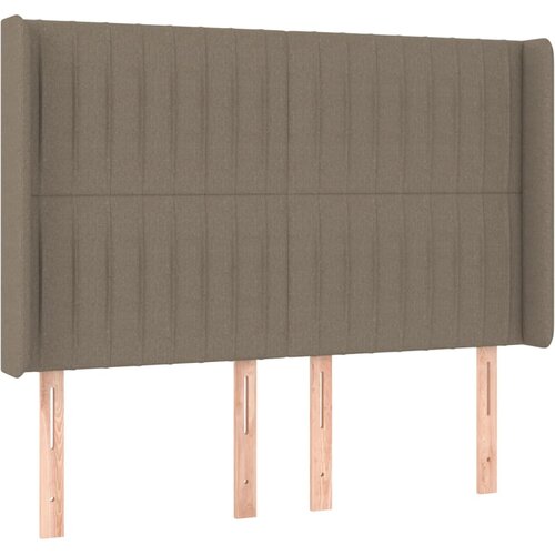 Maison Chic posteljno vzglavje - vzglavna omarica - nočna omarica z u&scaron;esi taupe 147x16x118/128 cm blago, (21711081) Cene