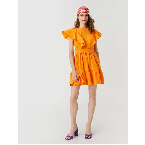 Koton Tiered Mini Dress with Flounces Sleeveless Modal Blend