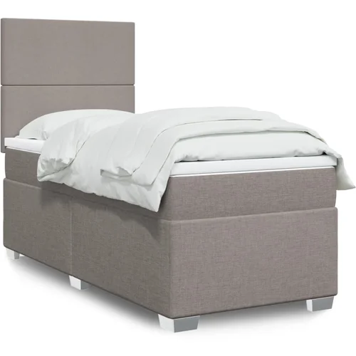  The Living Store Box spring postelja z vzmetnico taupe 90x200 cm blago - Box Spring Postelja, (21518253)