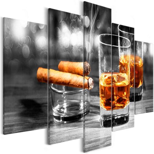  Slika - Cigars and Whiskey (5 Parts) Wide 225x100 Cene