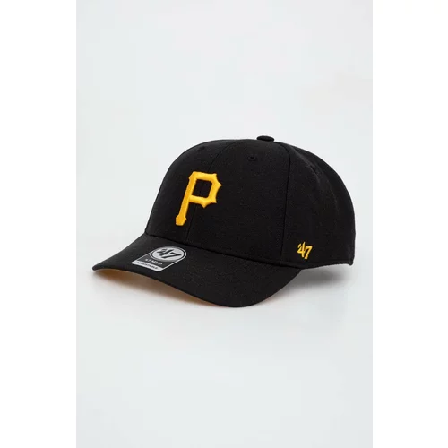 47 Brand Kapa sa šiltom s dodatkom vune MLB Pittsburgh Pirates boja: crna, s aplikacijom