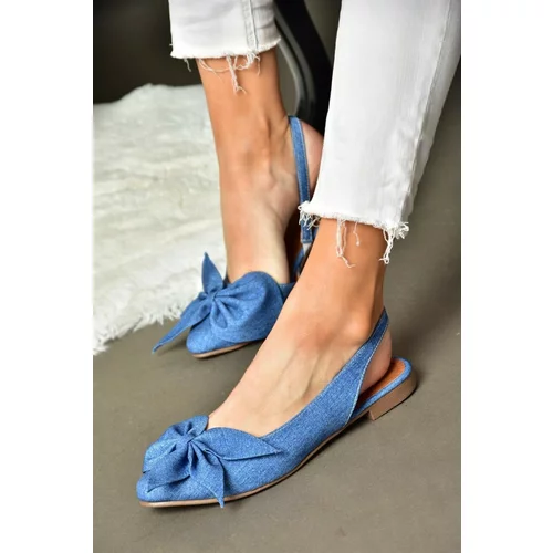 Fox Shoes H726809004 Navy Blue Women's Jeans Flats