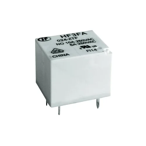 Hongfa Kockast relej HF3FA/024-ZTF, 24 V/DC, maks. 10 A, 30V/DC/277 V/AC