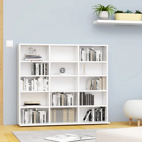 vidaXL ormarić za CD-ove bijeli 102 x 23 x 89,5 cm od iverice Cijene