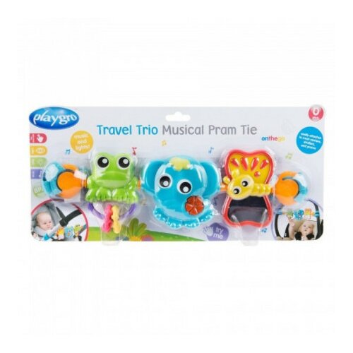 Playgro igračka za sedište, žaba, slonče i leptir ( A072978 ) Cene