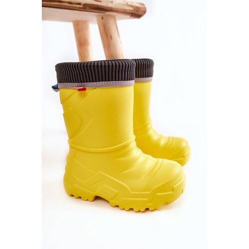 Kesi Children&amp;#039;s insulated rain boots Befado 162X302 Yellow Slike
