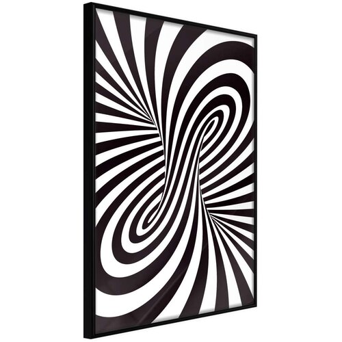  Poster - Black and White Swirl 20x30 Slike