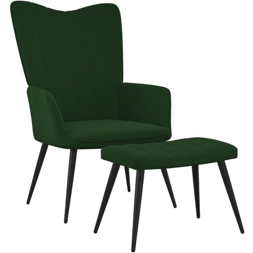  The Living Store Stol za spro&amp;scaron;čanje s stolčkom temno zelen žamet - Stol Za Spro&amp;scaron;čanje, (21444591) Slike