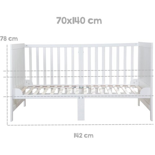 Roba Bela otro&amp;scaron;ka posteljica z nastavljivo vi&amp;scaron;ino 70x140 cm Easy Sleep &amp;ndash; Slike