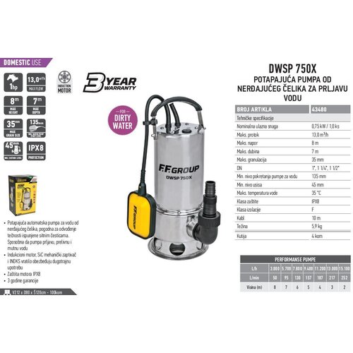 FF_Group FF EA POTAP.PUMPA DWSP 750X Cene