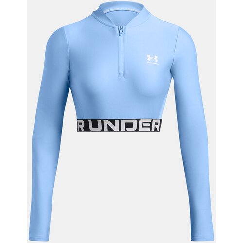 Under Armour Women‘s top HeatGear Rib 1/4 Zip LS Blue Cene