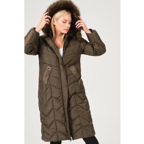 Dewberry Z6751 LADY COAT-KHAKI Slike