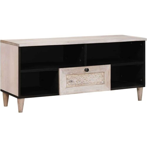 TV omarica s predalom Bela 105 x 33 x 46 cm trden mangov les, (5000064657) Cene