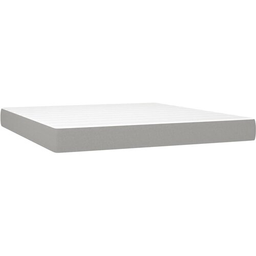  box spring s madracem LED svjetlosivi 180x200 cm tkanina Slike